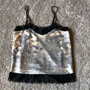 Guess sequin and Lace top. Small